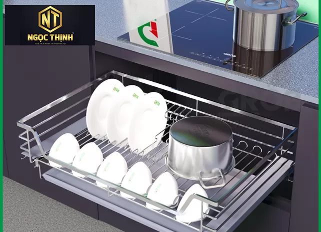 KỆ ĐỰNG BÁT ĐĨA ĐA NĂNG INOX SUS304 NAN DẸT  tại Phú Thạnh